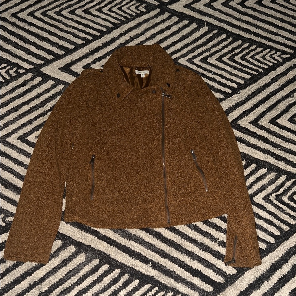 Max Studio Brown Teddy Jacket - Picture 3 of 4